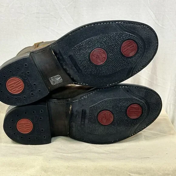 Ralph Lauren Double RL RRL Plainview Western Cowboy Boots Brown Leather Men’s 8D - Picture 6 of 11